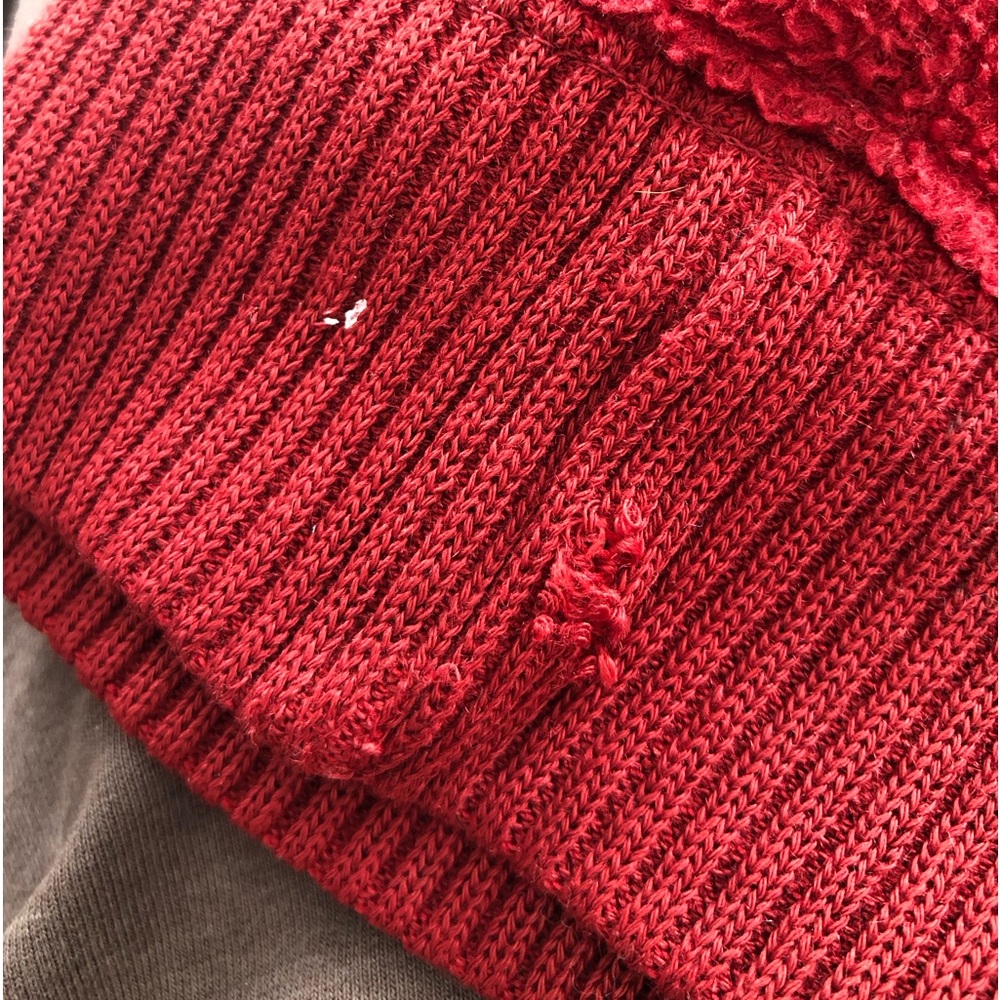 Vintage Ralph Lauren Polo Sport Hoodie - red fleece - made in USA - L - Picture 7 of 7